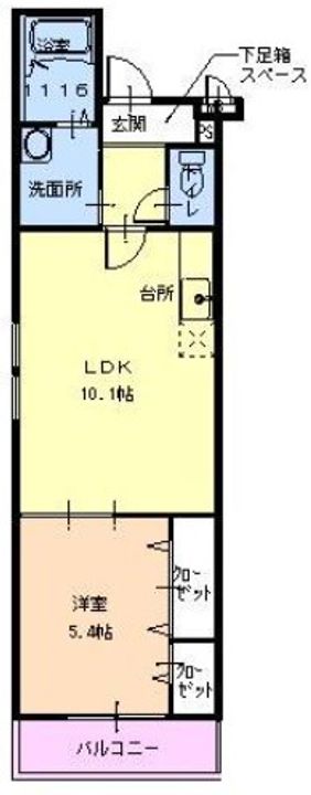 大阪府堺市北区北長尾町2(アパート)の賃貸物件の間取り