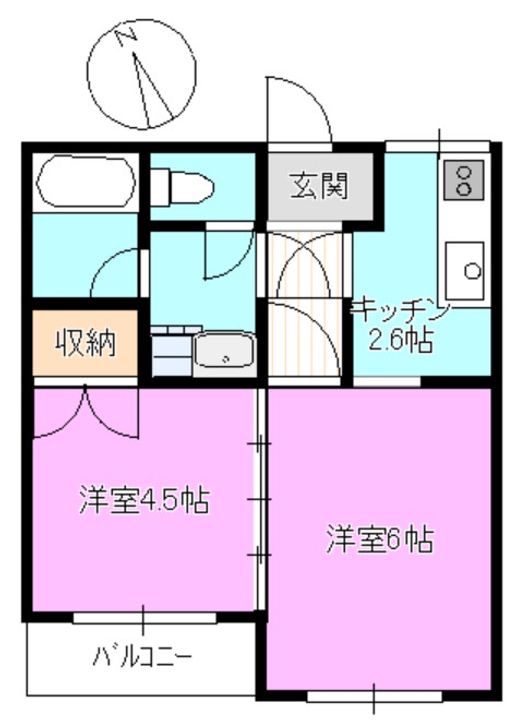 長野県上田市蒼久保(アパート)の賃貸物件の間取り