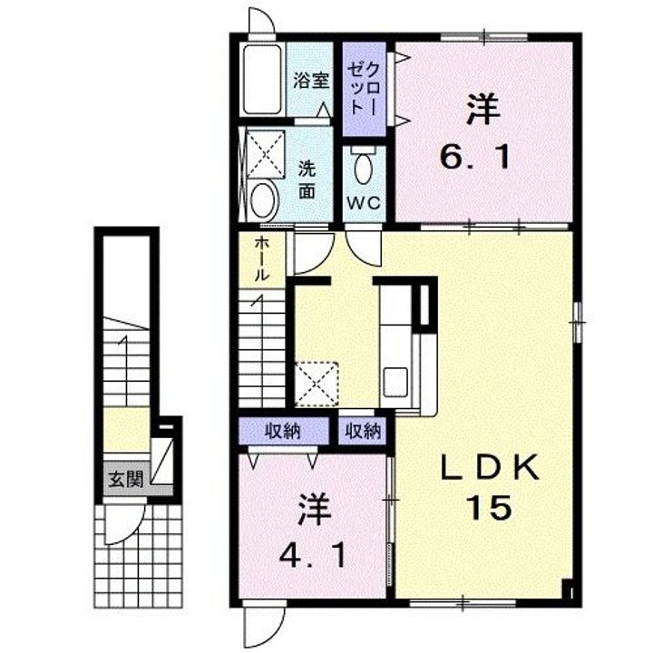 アンベリールBの間取り