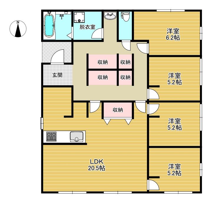 岐阜県可児郡御嵩町中(一戸建)の賃貸物件の間取り
