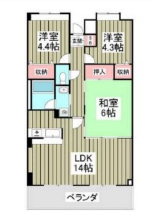 ヴィバーチェ武里の間取り