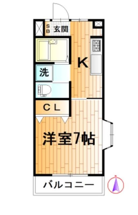 福島県郡山市安積町日出山1(マンション)の賃貸物件の間取り