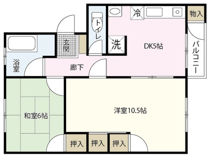 第1三沢コーポの間取り