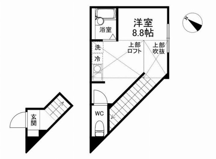 IVY HOUSE HORIKIRI S棟の間取り