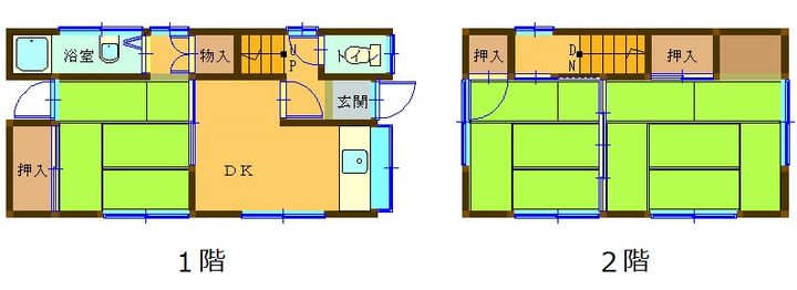 広島県呉市広長浜5(一戸建)の賃貸物件の間取り