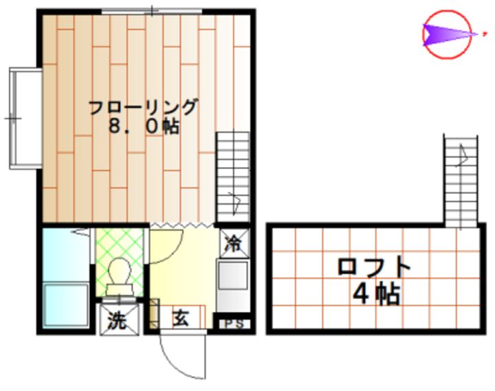 東京都中野区本町6(アパート)の賃貸物件の間取り