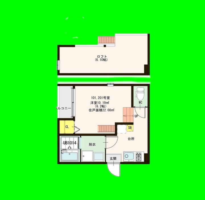 兵庫県西宮市生瀬東町(アパート)の賃貸物件の間取り