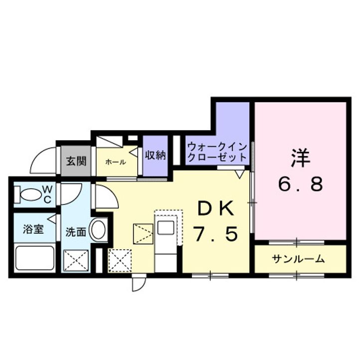 徳島県阿南市学原町前田(アパート)の賃貸物件の間取り