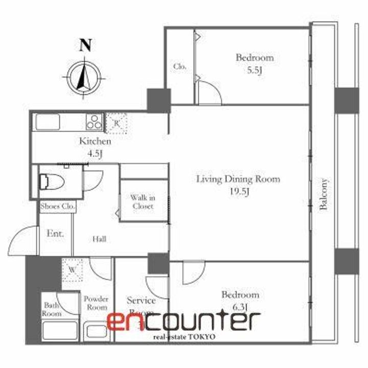 リバーシティ21イーストタワーズの間取り