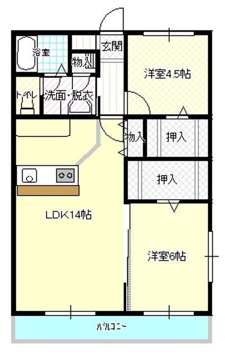 ビバライフ若山の間取り