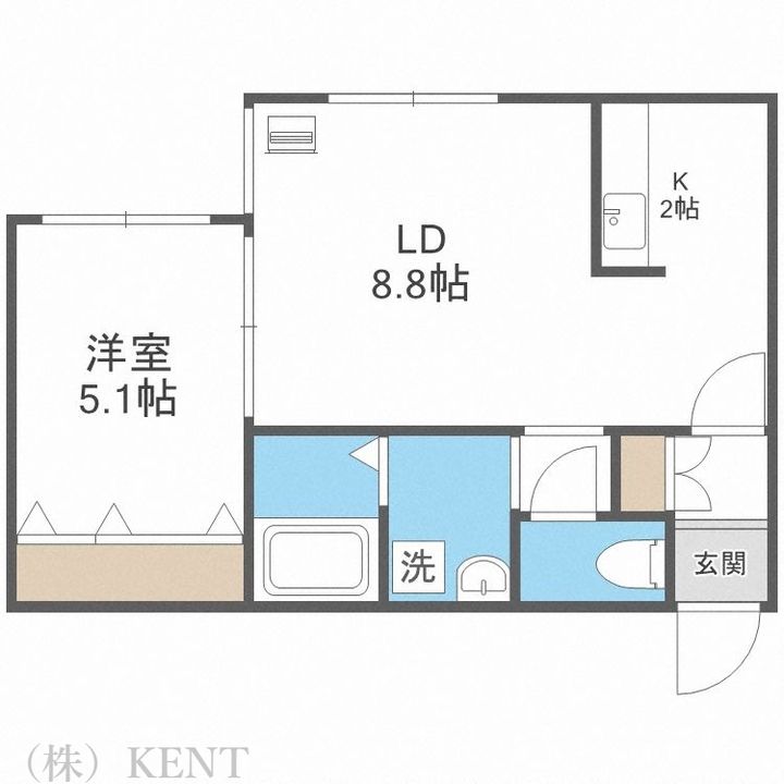 A BOND桑園 壱番館の間取り