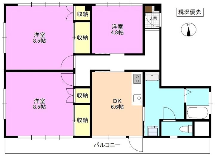 レッドウィングマンションの間取り