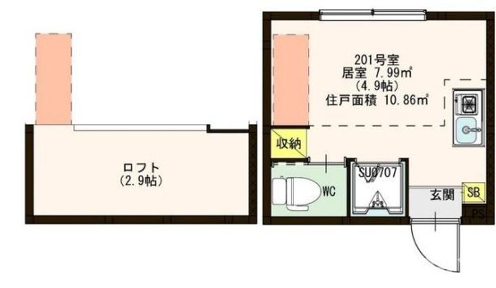 東京都大田区大森東2(アパート)の賃貸物件の間取り
