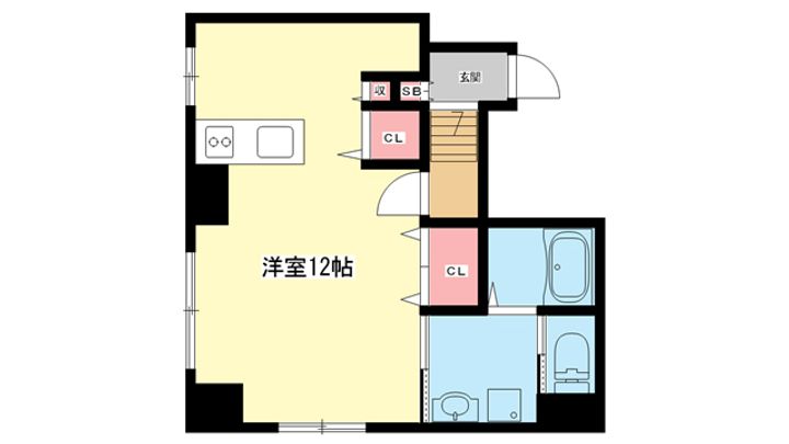 大阪府豊中市東寺内町(マンション)の賃貸物件の間取り