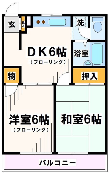 東京都府中市府中町1(アパート)の賃貸物件の間取り