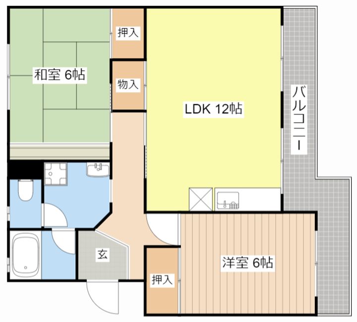 滋賀県甲賀市水口町梅が丘(マンション)の賃貸物件の間取り