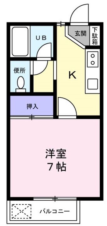 カームダウンハイツBの間取り