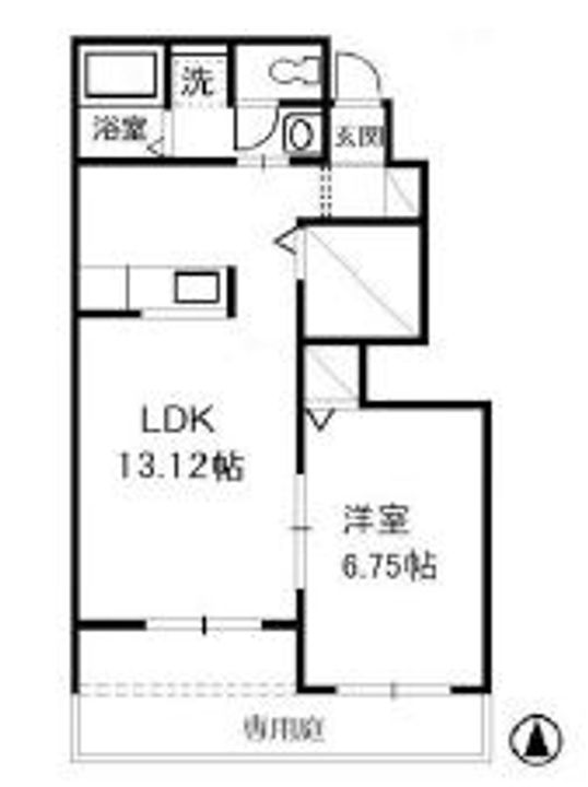 岡山県倉敷市浜町1(アパート)の賃貸物件の間取り