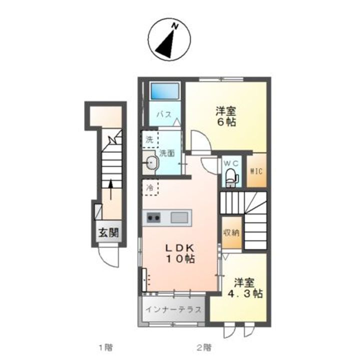 福島県福島市松川町美郷1(アパート)の賃貸物件の間取り