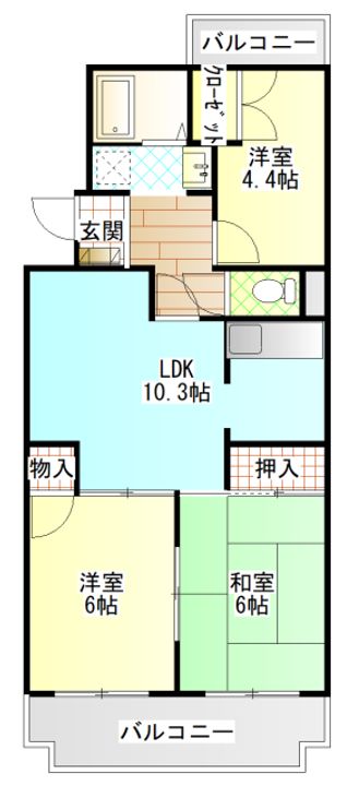第2府川マンションの間取り