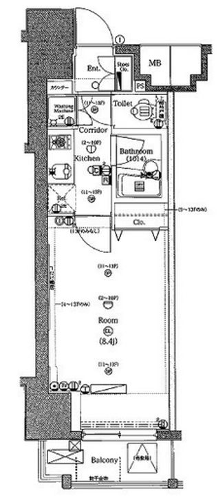 東京都板橋区大山金井町(マンション)の賃貸物件の間取り
