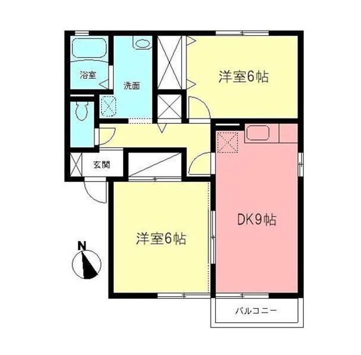 神奈川県海老名市中新田1(アパート)の賃貸物件の間取り