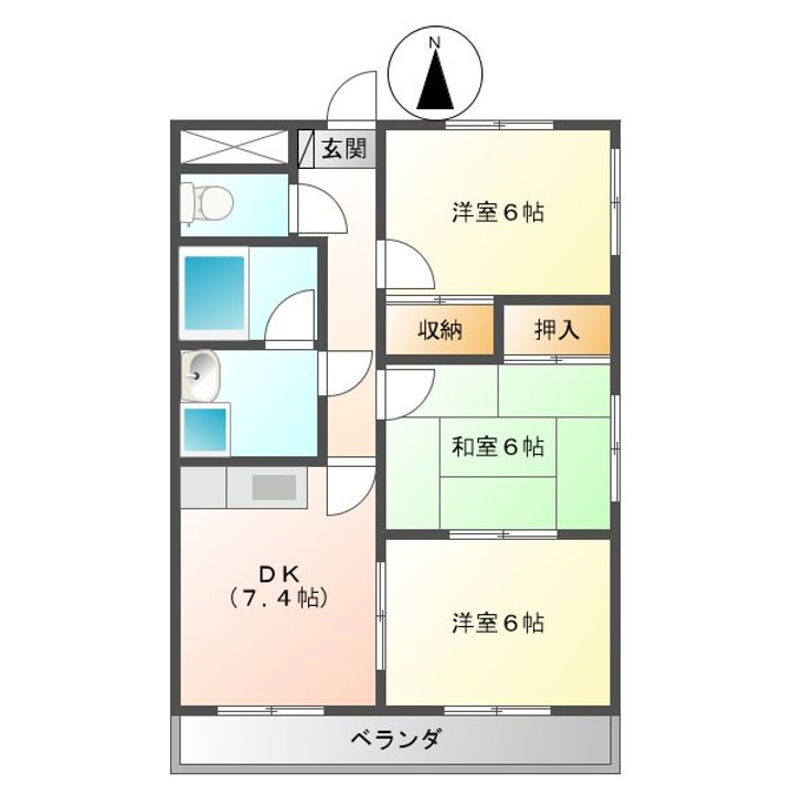 クレアールAZUMAの間取り
