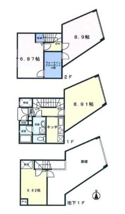 若林PREMHILLSの間取り