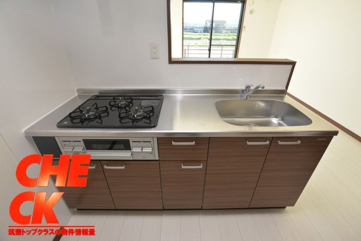 福岡県田川市大字川宮(アパート)の賃貸物件のキッチン