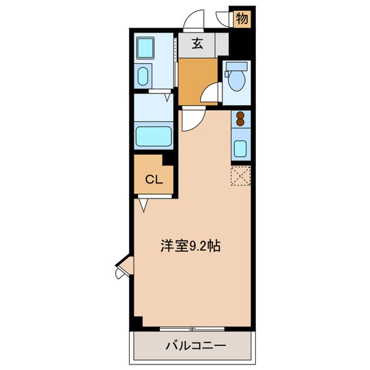 静岡県浜松市中央区山下町(マンション)の賃貸物件の間取り