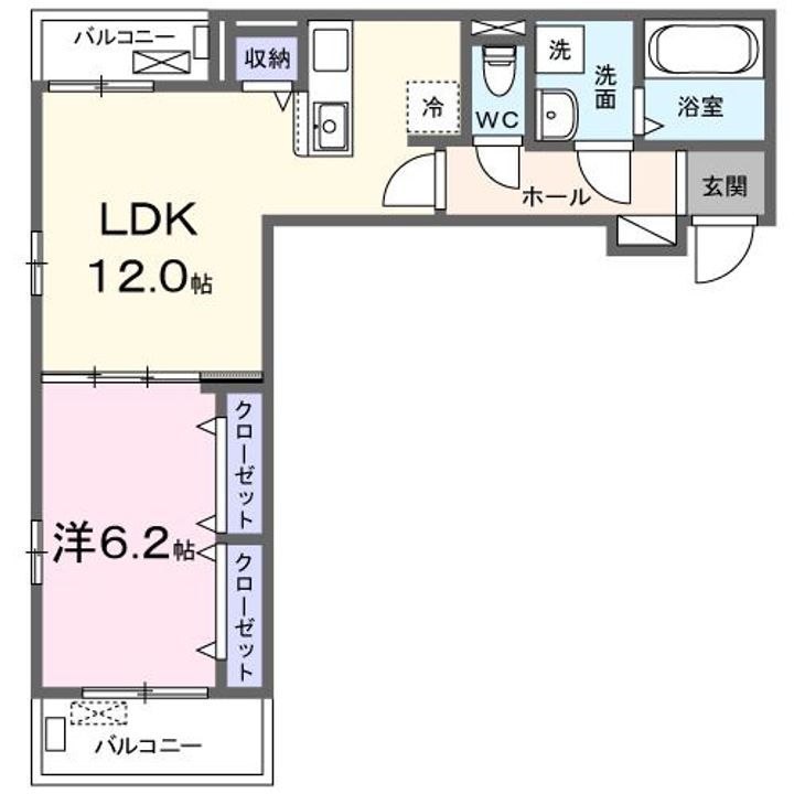 大阪府羽曳野市古市2(アパート)の賃貸物件の間取り