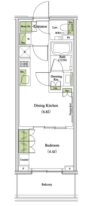 東京都足立区千住3(マンション)の賃貸物件の間取り