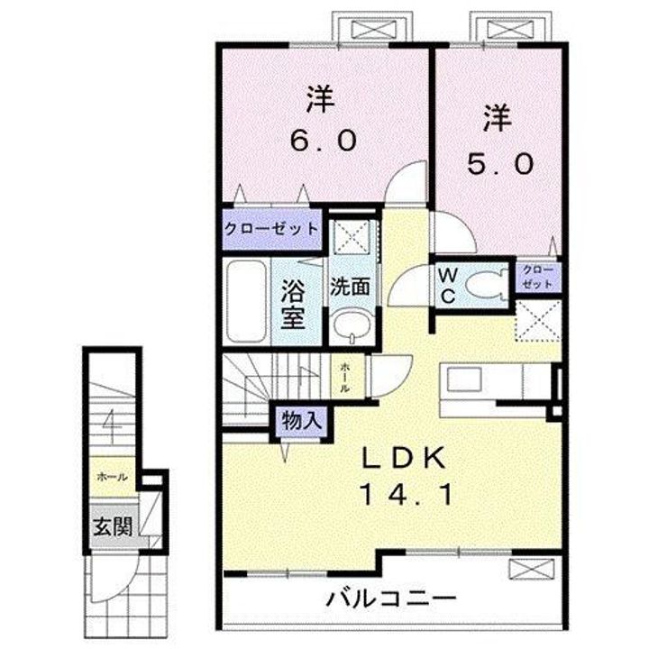愛知県名古屋市守山区桜坂3(アパート)の賃貸物件の間取り