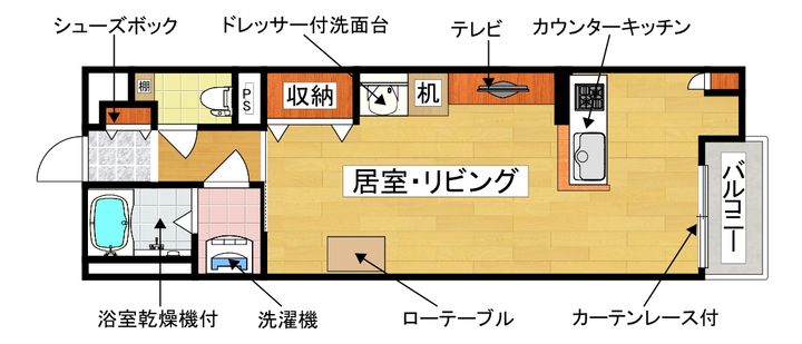 大阪府東大阪市稲田本町3(アパート)の賃貸物件の間取り