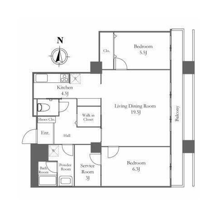 リバーシティ21イーストタワーズ10棟の間取り