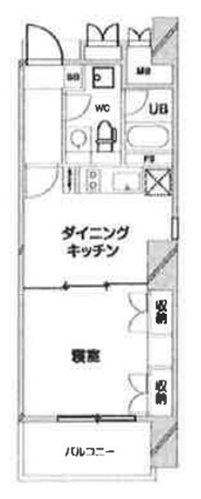 東京都北区赤羽南1(マンション)の賃貸物件の間取り