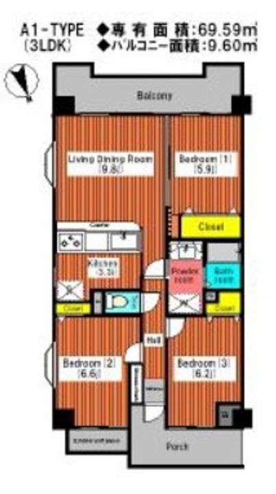 グレースコートEJの間取り