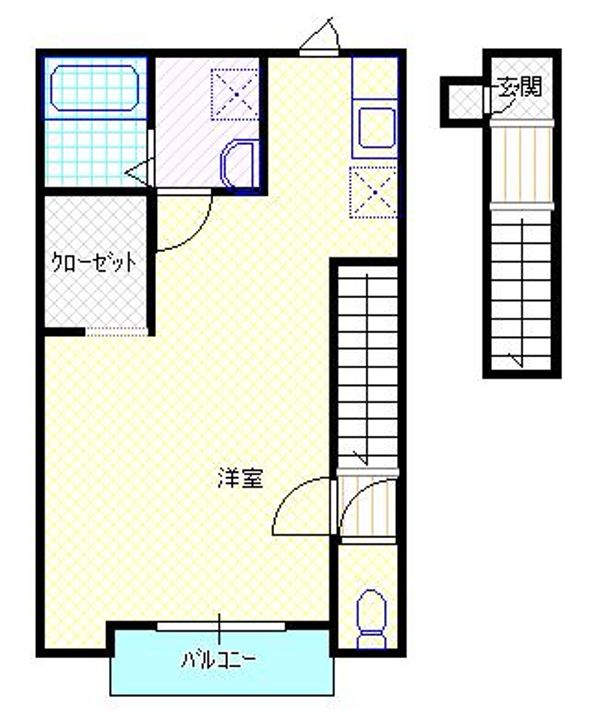 新潟県新発田市城北町2(アパート)の賃貸物件の間取り