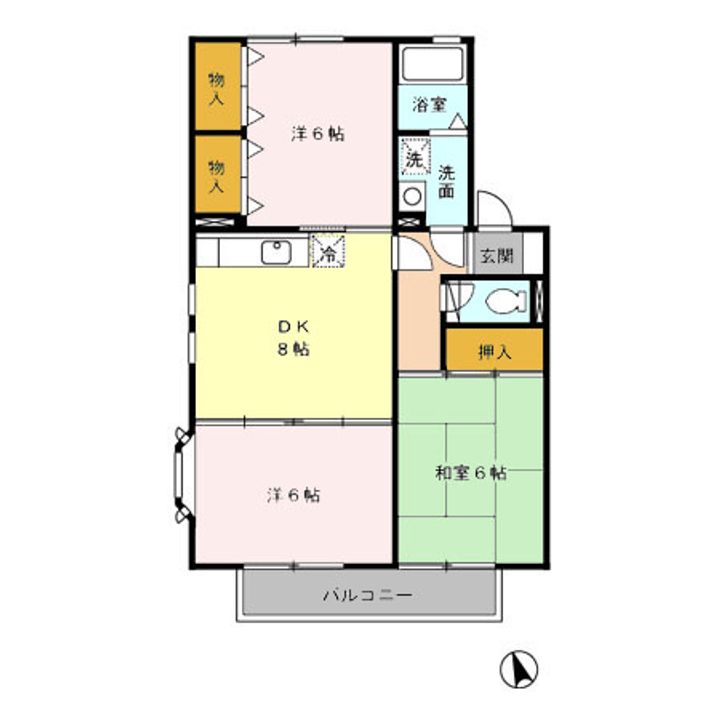 セジュール セゾン Bの間取り