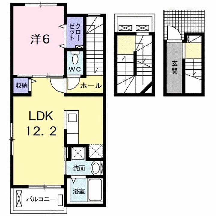 徳島県徳島市津田本町3(アパート)の賃貸物件の間取り