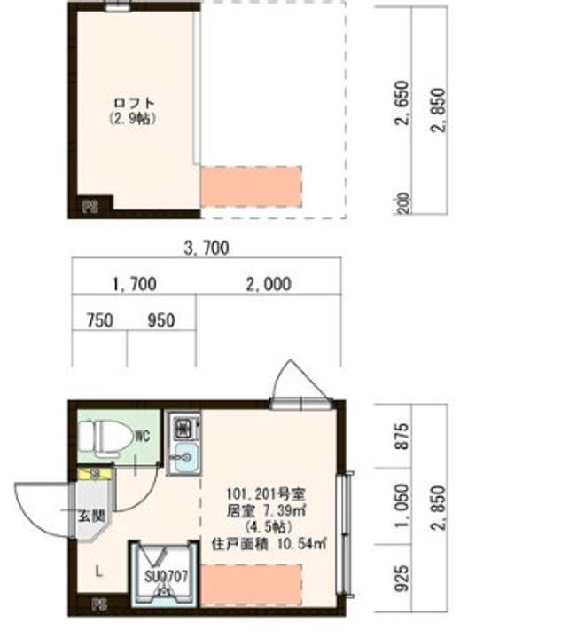 東京都杉並区方南1(アパート)の賃貸物件の間取り