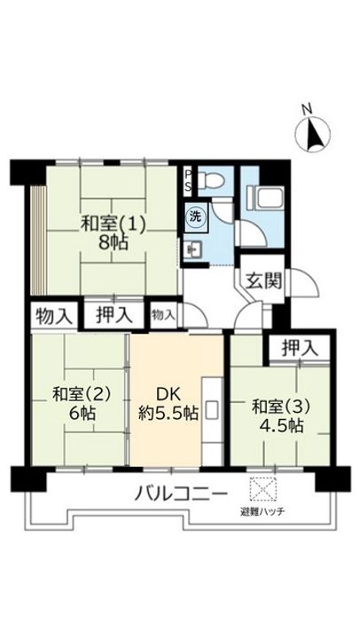 UR洛西境谷東の間取り