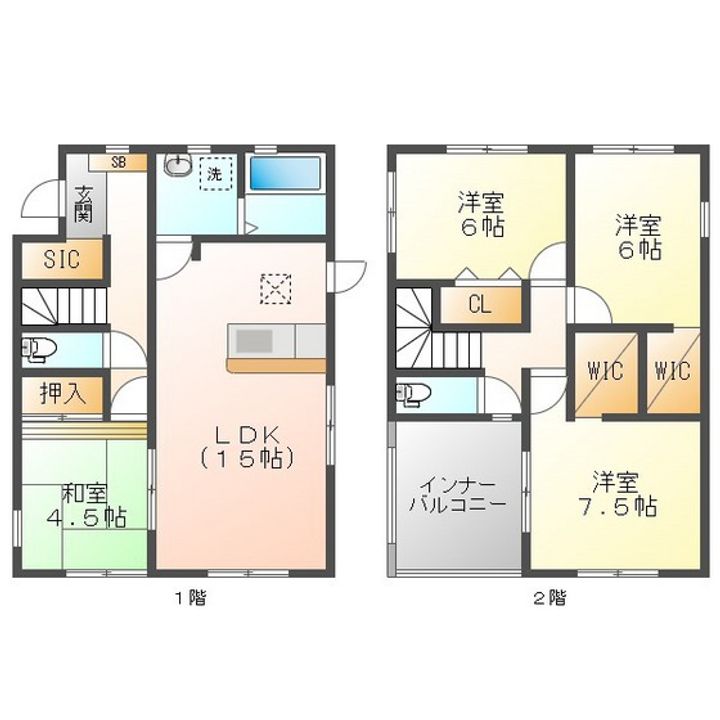 三重県四日市市大字塩浜(一戸建)の賃貸物件の間取り