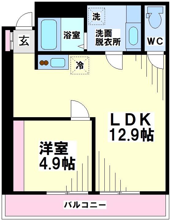 東京都世田谷区北沢4(アパート)の賃貸物件の間取り