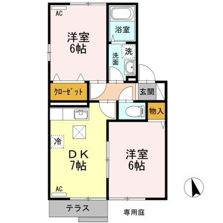 新潟県長岡市大曲戸新田(アパート)の賃貸物件の間取り