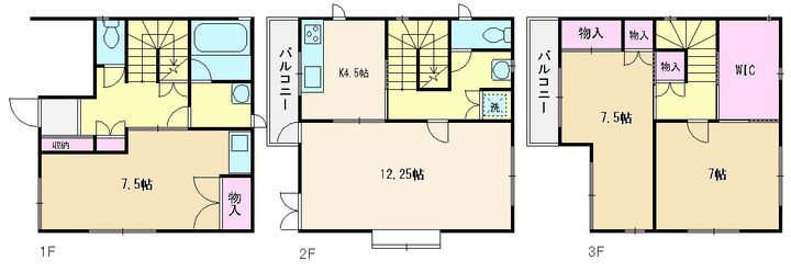 埼玉県朝霞市仲町2(一戸建)の賃貸物件の間取り