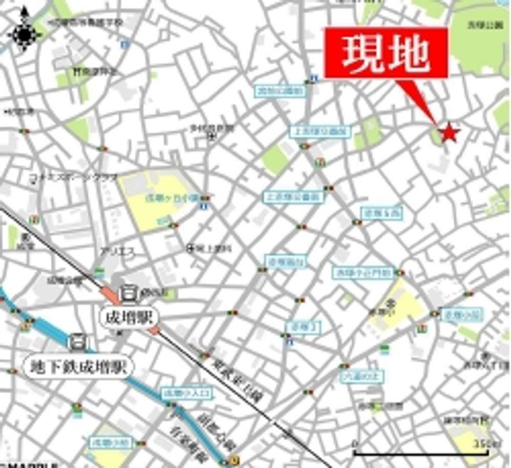 東京都板橋区赤塚5(一戸建)の賃貸物件の地図