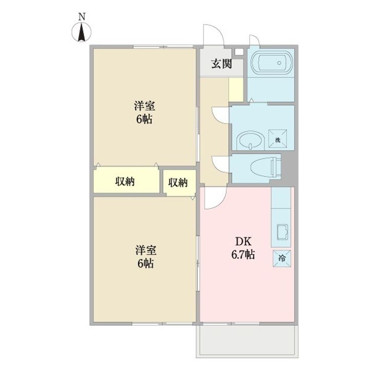 ビューティフル・ヒルA棟の間取り