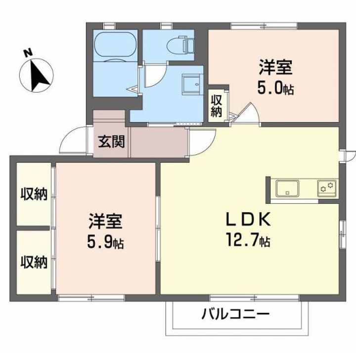 ルミエール城西 Cの間取り