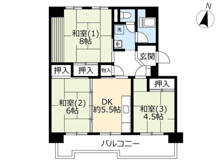 UR洛西境谷東の間取り
